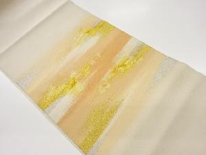綴れ霞に抽象模様織出し名古屋帯